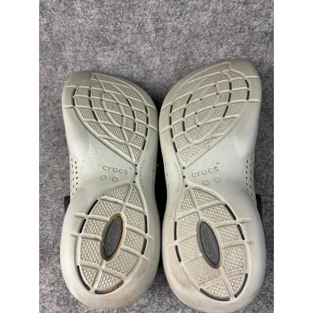 Crocs LiteRide Clogs Mens Size 11 Gray Athletic Comfort Slip On Shoes
